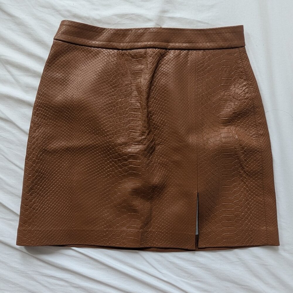 Aritzia Wilfred Brown Python Print Vegan Leather … - image 2